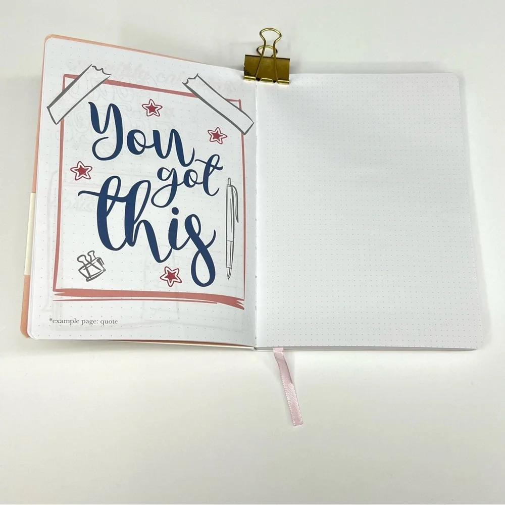 Bullet Journal Hardcover Dotted Gridded Notebook Customizable Bujo Purple
